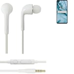Headphones for OnePlus Nord N10 5G headset in ear plug white