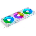 Phanteks D30-140 D-RGB PWM-fläkt, vit, 140 mm, 3 st