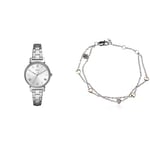 Fossil Womens Watch Daisy 3 Hand, 34mm case Size, Quartz Movement Women's Tri-Tone| Earrings | Necklace | Bracelet