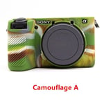 A6700 Soft Bergame En Caoutchouc Silicone Cas Corps Couverture Protecteurs Cadre Peau pour Sony Alpha 6700 ILCE-6700 A6700 Caméra - Type Camouflage A