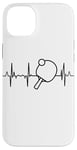 Coque pour iPhone 14 Plus Ping Pong Tennis de table Heartbeat Heartline