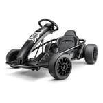 Xootz Comet Electric Go Kart, Kids Ride-On Racing Go Kart, 2 Speed with Drift Mode and Reversing, Steering Wheel, and Pedals, 2 x 12V Rechargeable Batteries, Custom, Black