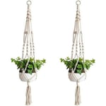 JARDINIERE - BAC A FLEUR Pot de Fleur Plante Suspension en Corde Suspension Plante Macramé Porte Décoration pour Interieur et