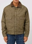 Levis Made And Crafted Type 11 Sherpa Lined Oversized Trucker Jacket Moss Rock M