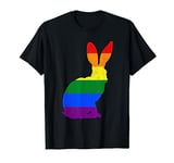 Rabbit Gay Pride LGBTQ Supporter Fans Rainbow Ally T-Shirt