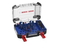 Bosch Expert Construction Material - Hullsagsett - For Murstein, Kartong, Bløtt Tre, Plast Forsterket Med Glassfiber, Soft Tile, Carbon Fiber Reinforced Plastic - 10 Deler - 25 Mm, 32 Mm, 20 Mm, 38 Mm, 51 Mm, 64 Mm