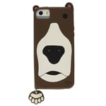 COQUE SOUPLE CREATURES GRIZZLY OURS APPLE IPHONE 5 5S SE 1ERE GENERATION MARRON