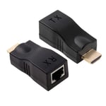 Connectique Câble & adaptateur moniteur Adaptateur d extension HDMI vers RJ45 (récepteur et émetteur) par câble Cat-5e / 6, prise en charge HDCP, distance de transmission: 30 m (noir)