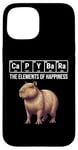 iPhone 15 Capybara The Elements Of Happiness Periodic Table Chemistry Case