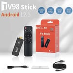 TV98 Stick Android 12 Infrared Remote Control 4K HD WiFi Streaming Media Player