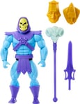 Masters of the Universe Origins Toy, Cartoon Collection Skeletor Action Figure, 5.5-inch Scale Villain with Armor, Staff, Sword & 2 Masks, HYD24