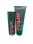 FCUK Sport Body Duo Men’s Set Body Spray, Hair & Body Wash. Missing Original Box