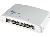 Telegärtner Mini Distributor Mpd6-Hs K - Kabelfordelingsboks - Veggmonterbar, Kanalmonterbar, Din-Skinnemonterbar - Cat 6A - Stp - Rj-45/Rj-11/Rj-12 X 6 - Alpehvit