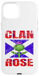 Coque pour iPhone 15 Plus Clan Rose Tartan Nom de famille écossais Scotland Pride