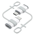 MoKo Lightning Female to USB C Male Adapter 2Pack, USB-C to Lightning Adapter for iPhone 15/16 Pro/16 Pro Max/Plus,Galaxy S24,iPad Air, iPhone to USB C Adapter for Charging/Data Sync,NOT for Audio/OTG