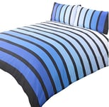 Rapport Home Art Soho Duvet Cover Set Blue Striped Bedding Set, Single, 12400908,135 x200 cm