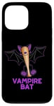 Coque pour iPhone 13 Pro Max Jeu de mots amusant en forme de chauve-souris vampire