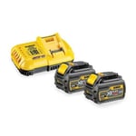 Pack 2 batteries Flexvolt 18V/54V 6Ah/2Ah + 1 chargeur en boite carton - DEWALT - DCB118T2-QW