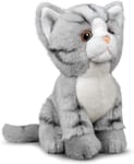 World Of Nature Animigos Plush 20cm Tabby Cat Cuddly Soft Toy Kitten Teddy Bear