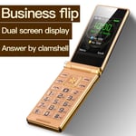 2G Gsm Flip Mobile Phone For Elderly Dual Display 3.0 Inch Big Button Cell Set