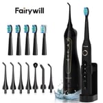 Oral Irrigator Water Flosser Electric Sonic Toothbrush USB Rechargeable Fairywil