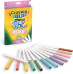 Crayola Bright Supertips Pastel Edition, Pack of 12