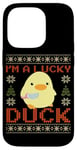 iPhone 14 Pro Funny Duck with Knife Meme - I'm a Lucky Duck Ugly Christmas Case