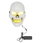 Boland 72258 Killer Skull Masque à LED fonctionnant sur piles, 2 x AA, lumière LED, accessoire pour Halloween, carnaval, fête à thème