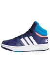 adidas Mixte Enfant Hoops Mid Shoes, Dark Blue/Blue Rush/Turbo, 30