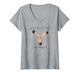 Womens Funny Rock Paper Scissors Cute Old-School Decision Games V-Neck T-Shirt