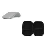 Souris tactile silencieuse sans fil Bluetooth 4.0,périphérique avec sac,souris de jeu pliable ultra fine pour ordinateur portable Microsoft - Type White Mouse I Bag