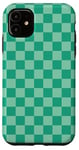 iPhone 11 Mint Green, Checkerboard Pattern, Checkered Case