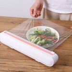 Distributeur Film Alimentaire,Coupeur de Film étirable avec Un Rouleau de Pellicule, Dérouleur Coupe-Film Papier Alimentaire,Wrap Distributeur pour