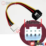 adaptateur Cable sata vers 4 pins  Alimentation carte mere  (format grand 16mm)