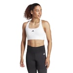 adidas Powerreact Soutien-Gorge de Sport pour Femme - Soutien Moyen - Blanc MEG