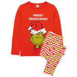 The Grinch Dam/Damjul Julpyjamas Set M Röd/Grön/Vit Red/Green/White M