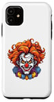 Coque pour iPhone 11 Costume de clown maléfique effrayant effrayant pour Halloween