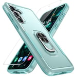 ANTSHARE for Samsung Galaxy A55 5G Case,Samsung A55 5G Phone Case with [1*Tempered Glass Screen Protector][10FT Military Fully Body Shockproof]360 Rotatable Stand,Compatible with Samsung A55 5G Green