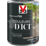 V33 - Peinture fer extérieur Couleurs d'Ici® Noir profond Velours 1,5L - Noir Profond