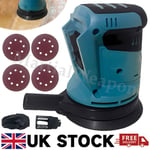 For Makita Cordless Random Eccentric Sander 3 Speed 5" 21V Li-ion w/ Sand Paper