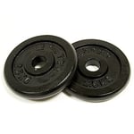 Master Adultes Poids Disques Lot de 2 haltères 2 x 2,5 kg, Noir, One Size