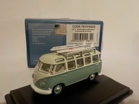 Model Car, Vw T1 Samba Bus - Green - white, 1/76 New Oxford 76VWS005