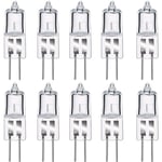 Beijiyi - Ampoules Halogènes G4, Lampe de Base à Broche Halogène G4 12V 20W, 2800K Blanc Chaud Gradable G4 Lampe à Capsule Transparente Lot de 10