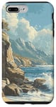 iPhone 7 Plus/8 Plus Rocky Coastline With Waves Vintage Landscape Graphic Case