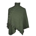 TOUTACOO, Poncho Cape Polaire - Poncho Femme (14-Vert)