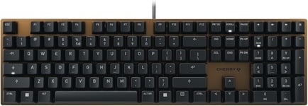 KC 200 MX, Clavier de Bureau m?canique avec Plaque en m?tal anodis?, Disposition EU (QWERTY), Filaire, MX2A Silent Red Switches, Noir Bronze