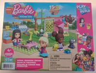 Barbie ANIMAL GROOMING STATION Mega BUilding Set 97 pcs, 15 + accessories Mattel