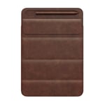 iPad 9.7 / 10.2 / 10.5 / 11" (19cm x 26cm x 7mm) Tablet-etui i Støtsikker Kunst Skinn - Brun