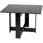 Table de salle à manger, table de cuisine pliante portable 103x76x73,4cm Noir - Aqrau