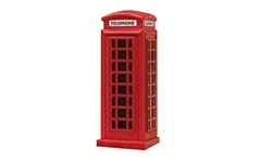 Hornby R8580 OO Gauge Telephone Kiosk - Model Railway Accessories, Miniature Diorama Scenery for Hornby Train Sets - Lifelike Train Telephone Kiosk Model - Scale 1:76, Red